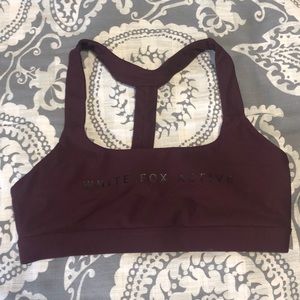 WhiteFox Active Sports Bra in Burgundy